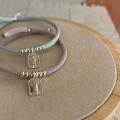 VIRGEN DEL PILAR - Pulsera medalla plata 7x10mm