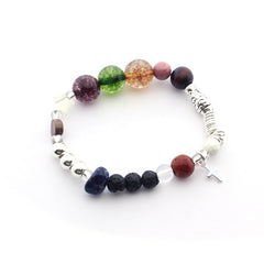 VIDA DE JESÚS - pulsera plata y piedras naturales para NIÑA