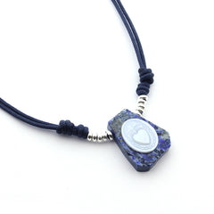 DETENTE NÁCAR - collar piedra algodón