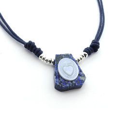 DETENTE NÁCAR - collar piedra algodón