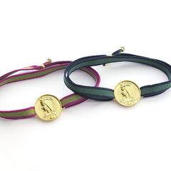 Escapulario BETEL BICO DOR - pulsera medalla dorada 18mm