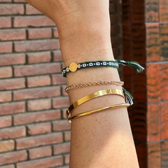 SAN BENITO - pulsera medalla dorada 9mm de hilo - 📣 EXCLUSIVO ONLINE