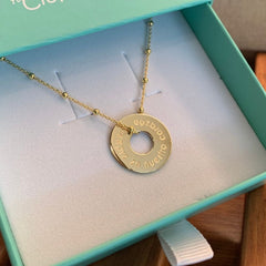 BETINA - customizable gold donut necklace 20mm