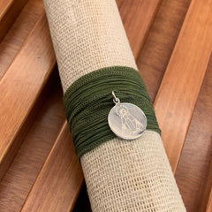 MEDALLA RAMO DE NOVIA CIELITO - personalizada con un dibujo de la Virgen o devoción Cielito