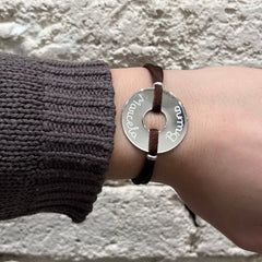 LAVENDER - pulsera personalizable donut plata 30mm