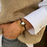 VIRGEN MILAGROSA - pulsera piedra macramé