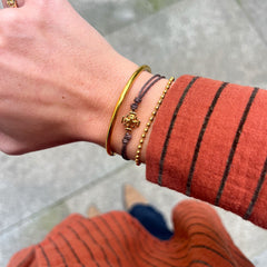 JERUSALÉN - Pulsera cruz dorada 10mm