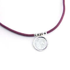 VIRGIN BEVEL PEARLS - 17mm silver medal necklace