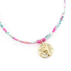 VIRGEN NIÑA LIBERTY - collar medalla plata o dorada 19mm