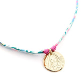VIRGEN SONRISA LIBERTY- collar medalla dorada 21mm