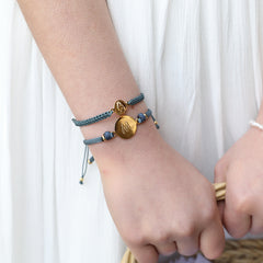 LETTER DOR - pulsera personalizable medalla dorada 15mm