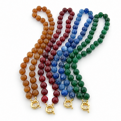 ZOE DOR MINI - collar piedras mini acero dorado