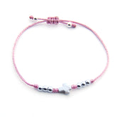 LIS - pulsera cruz con bolitas