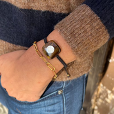 VIRGEN DEL CARMEN - pulsera piedra con macramé