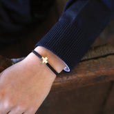 ENEAS - silver cross bracelet 10mm