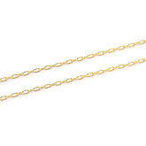 Cadena eslabón rectangular dorada