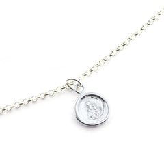 Escapulario GRACIA - collar medalla de plata 11mm con cadena