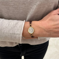 VIRGIN OF GUADALUPE GOLD - silver and gold medal bracelet 15x17mm