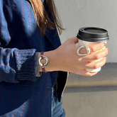 ORCHID - customizable silver donut bracelet 27mm