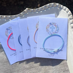 PACK de 5 pulseras Cruz nácar