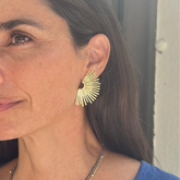 SOLEA - pendientes dorados 20x30mm