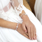 PLA - pulsera cruz plata 10mm