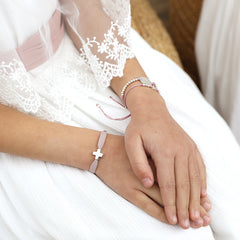 PLA - silver cross bracelet 10mm