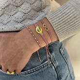 TULIPA DOR - pulsera personalizable medalla dorada 15 x 11mm