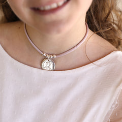 VIRGEN CHIQUITA - collar medalla plata 23mm