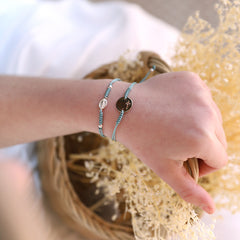 LÍA - Pulsera cruz plata 12mm