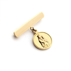Aguja con escapulario CARMELO DOR - medalla dorada 18mm