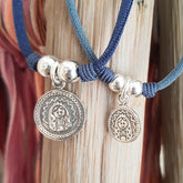 VIRGEN DE GUADALUPE PLIS - collar medalla plata 12mm