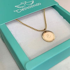 JARA - collar personalizable medalla dorada 15mm