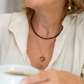 VERA - customizable necklace gold medal 18mm