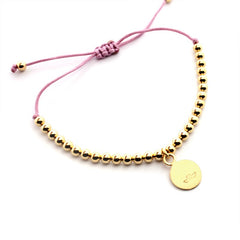 Cielito B DOR - pulsera personalizable medalla dorada 8mm