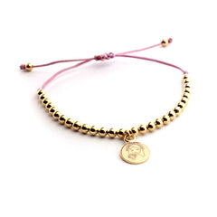Cielito B DOR - pulsera personalizable medalla dorada 8mm