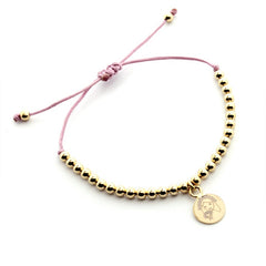 Cielito B DOR - pulsera personalizable medalla dorada 8mm