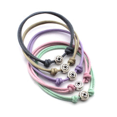PACK of 5 pastel bracelets with round cross