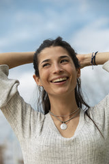 PADRE NUESTRO - Collar medalla plata 22mm