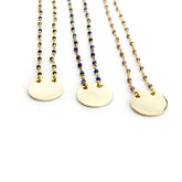 SALVIA DOR - collar personalizable medalla dorada 15mm