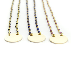 SALVIA - collar personalizable medalla dorada 15mm