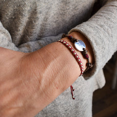 TU Y YO - pack 2 pulseras medalla plata 13mm