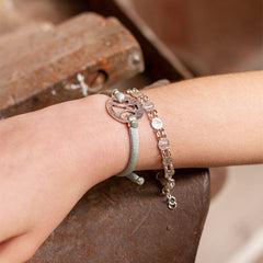 ANGEL DE LA GUARDA DULCE - pulsera medalla plata 18mm