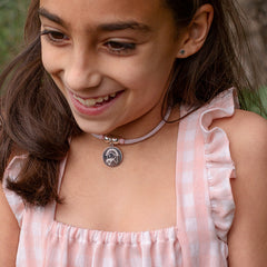 CIELITO B - collar personalizable medalla plata 19mm