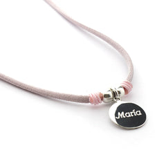 LETTER - collar personalizable medalla plata 15mm