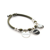 VIOLETA - pulsera personalizable medallas plata 15mm