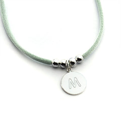 LETTER - collar personalizable medalla plata 17mm