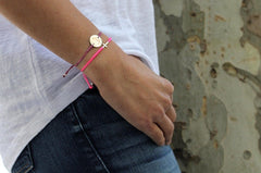 ROSA - pulsera personalizable medalla plata 15mm
