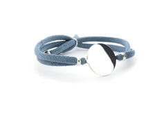 BLUEBELL - pulsera personalizable medalla plata 21mm