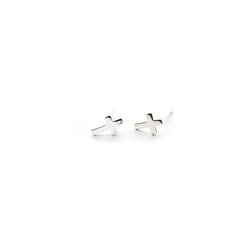VALERIA - pendientes cruz plata